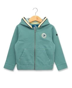 Veste à Capuche En Molleton Vert Lagon Garçon