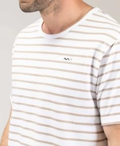 Marinière Homme Manches Courtes Fond Blanc Rayé Beige 5 Marinière Homme Manches Courtes Fond Blanc Rayé Beige -Style Famille Boutique prod 10012 mariniere mc fond blanc opt raye sable ecohok 666x812 fc7ea0111e0b