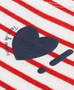 Marinière Rouge Fille Manches Ballon Avec Motif Coeur -Style Famille Boutique prod 10021 mariniere mc fond blanc casse raye rouge madely 666x812 fc7ea0111e0b