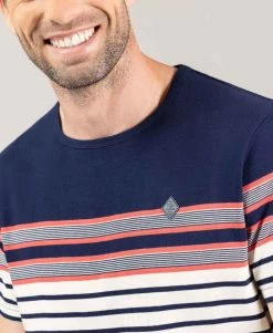 Marinière Homme Rayé Fond Grège 5 Marinière Homme Rayé Fond Grège -Style Famille Boutique prod 10051 mariniere mc fond grege raye multicolore talbo 666x812 fc7ea0111e0b