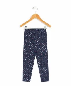 Legging Fille Imprimé Bleu Marine
