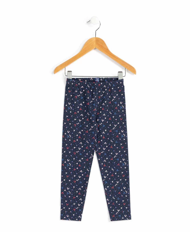 Legging Fille Imprimé Bleu Marine 1 Legging Fille Imprimé Bleu Marine