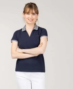 Polo Bleu Marine Femme