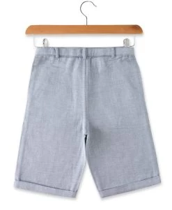 Style Famille Boutique 31 Bermuda Bleu En Twill Garçon