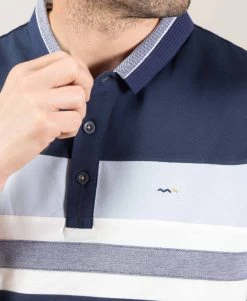 Polo Rayé Bleu Marine Homme -Style Famille Boutique prod 10223 polo mc indigo oupapa 666x812 fc7ea0111e0b