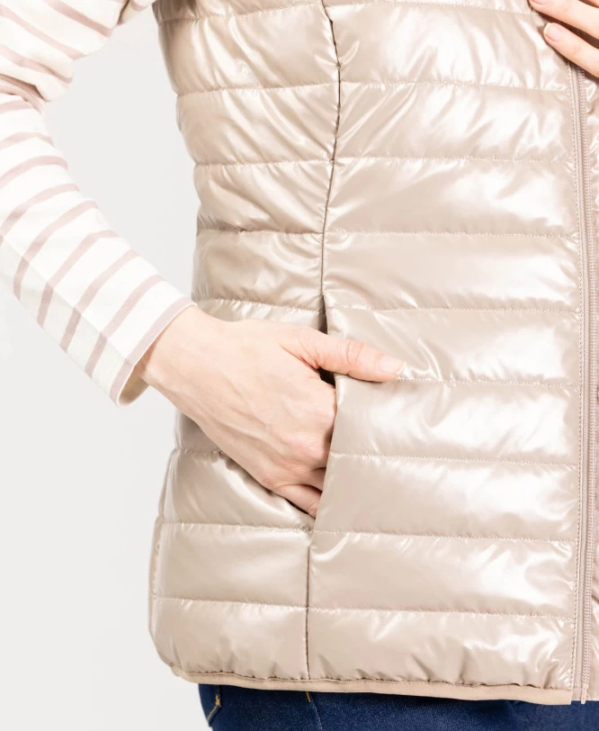 Doudoune Sans Manches Femme Parme Doré 1 Doudoune Sans Manches Femme Parme Doré