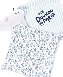 Doudou Baleine Bleu Marine