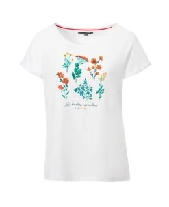 Style Famille Boutique 11 T-shirt Blanc Imprimé Floral Femme