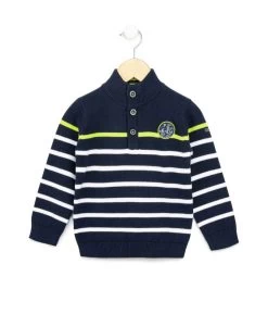 Pull Marin Enfant Rayé Bleu Marine Et Blanc