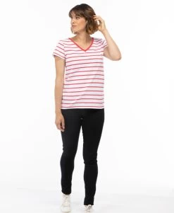 MARINIERE MC RAYE BLANC/ROSE HIBISCUS PALAVA 9 MARINIERE MC RAYE BLANC/ROSE HIBISCUS PALAVA -Style Famille Boutique prod 4011 mariniere mc raye blanc rose hibiscus palava 666x812 fc7ea0111e0b