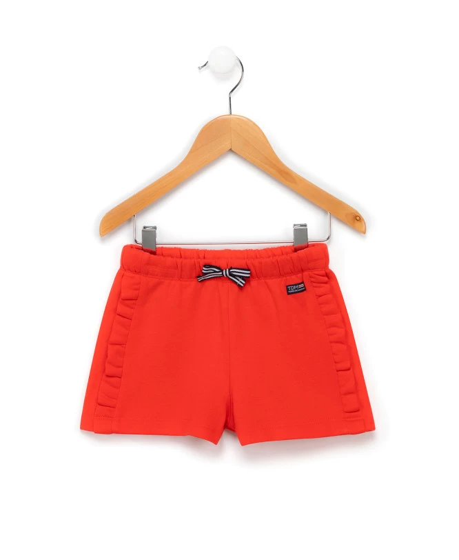 Short En Molleton Corail Fille 1 Short En Molleton Corail Fille