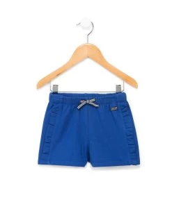 Short En Molleton Bleu Vif Fille