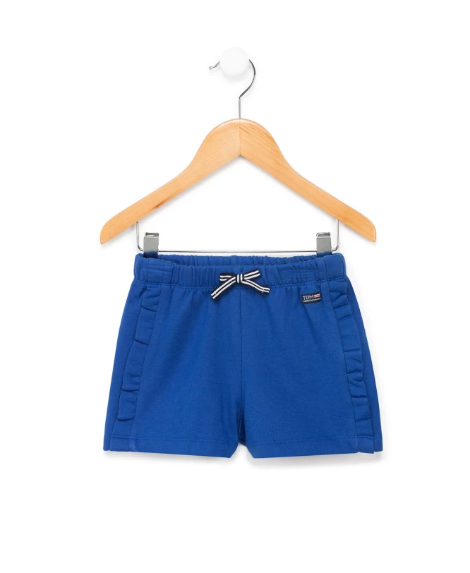 Short En Molleton Bleu Vif Fille 1 Short En Molleton Bleu Vif Fille