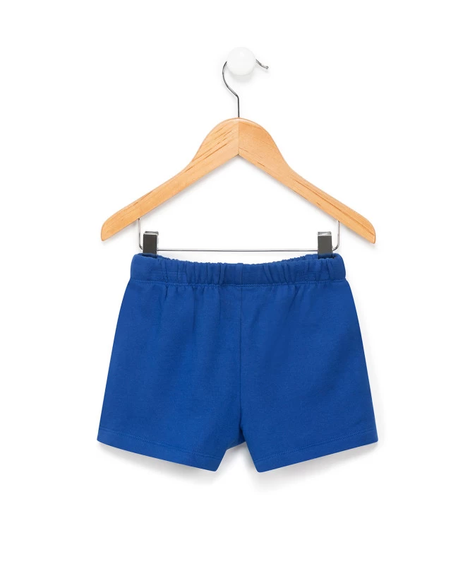 Short En Molleton Bleu Vif Fille 2 Short En Molleton Bleu Vif Fille – Image 2