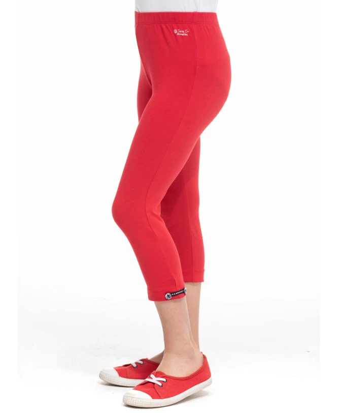 Legging Court Rouge Fille 1 Legging Court Rouge Fille