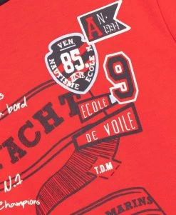 T-shirt Rouge Col Rond Garçon -Style Famille Boutique prod 4316 tee shirt mc rouge rubis adeux 666x812 fc7ea0111e0b