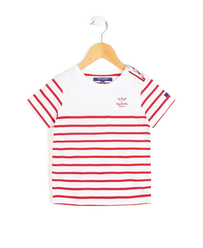 MARINIERE MC FOND BLANC RAYE ROUGE AQOI 1 MARINIERE MC FOND BLANC RAYE ROUGE AQOI