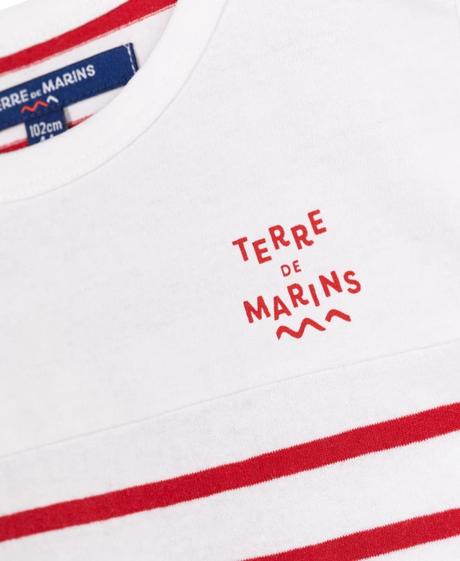 MARINIERE MC FOND BLANC RAYE ROUGE AQOI 3 MARINIERE MC FOND BLANC RAYE ROUGE AQOI – Image 3