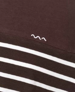Marinière Manches Longues Homme Marron/blanc -Style Famille Boutique prod 4480 mariniere ml fond chocolat raye naturel calunque 666x812 fc7ea0111e0b