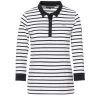 Polo Rayé Femme Manches 3/4