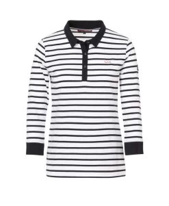 Polo Rayé Femme Manches 3/4