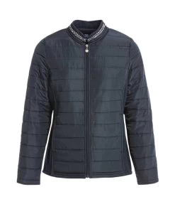Veste Matelassée Bleu Marine Femme