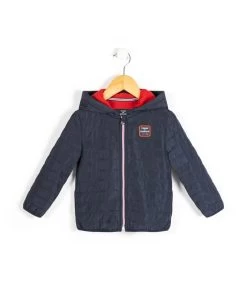 Veste à Capuche Matelassée Bleu Marine Garçon