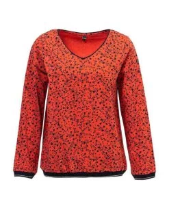 T-shirt Imprimé Orange Femme