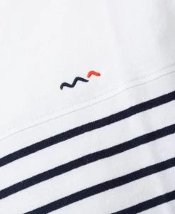 Marinière Manches Courtes Homme Fond Blanc Rayé Bleu Marine -Style Famille Boutique prod 4562 mariniere mc fond blanc raye indigo gaspar 666x812 fc7ea0111e0b