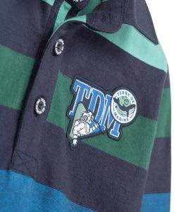 POLO ML FOND BLEU RAYE MULTICOLOR BATURO -Style Famille Boutique prod 4655 polo ml fond bleu raye multicolor baturo 666x812 fc7ea0111e0b