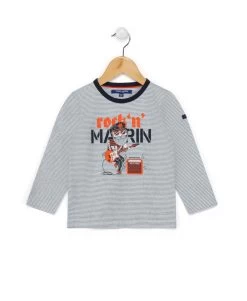 T-shirt Imprimé Garçon à Rayures