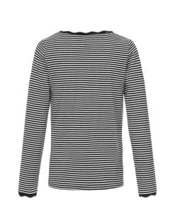 T-shirt Rayé Blanc-indigo Col V Femme -Style Famille Boutique prod 4704 tee shirt ml fond naturel raye indigo raies 666x812 fc7ea0111e0b