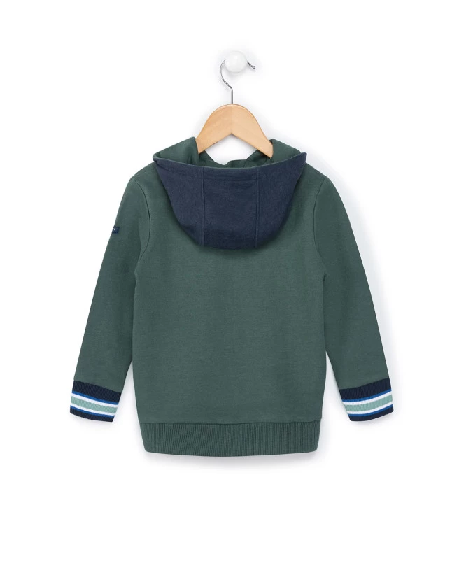 Sweat à Capuche Vert Foncé Garçon 2 Sweat à Capuche Vert Foncé Garçon – Image 2