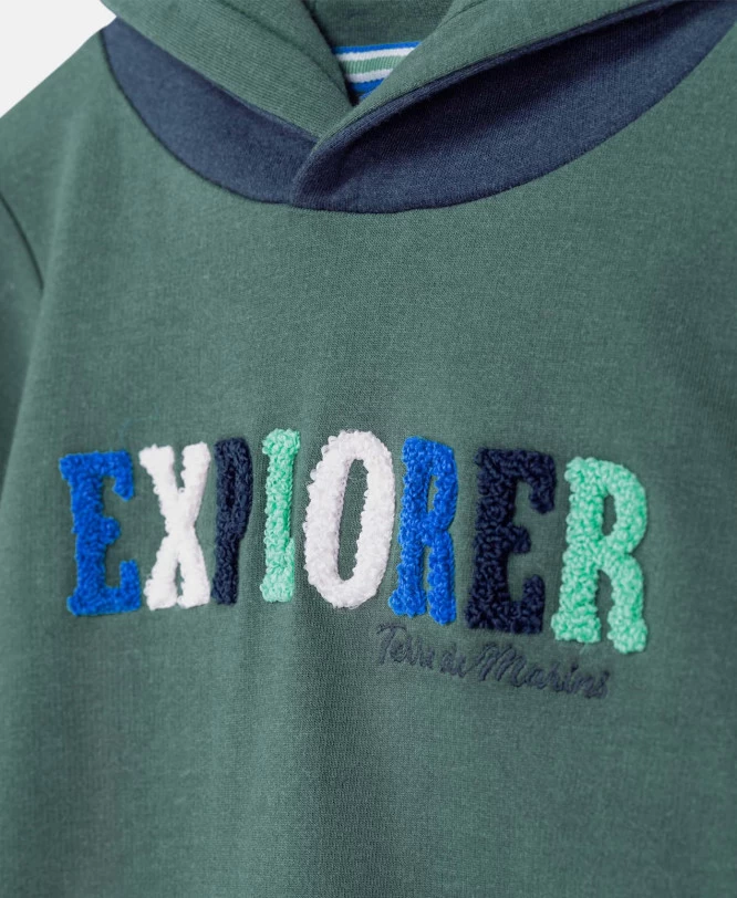 Sweat à Capuche Vert Foncé Garçon 3 Sweat à Capuche Vert Foncé Garçon – Image 3