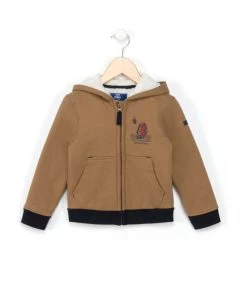 Veste à Capuche Camel En Molleton Garçon
