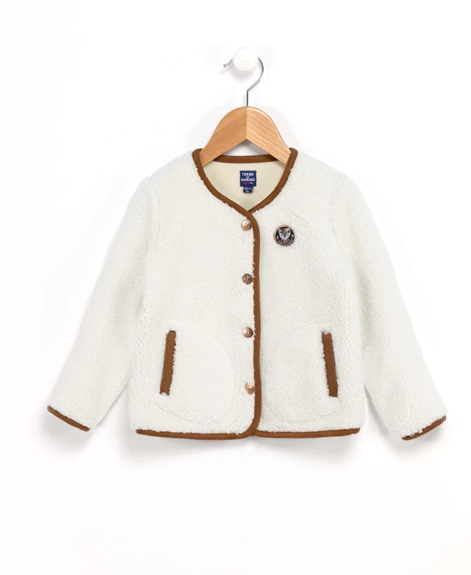 Veste Beige Fausse Fourrure Fille 1 Veste Beige Fausse Fourrure Fille
