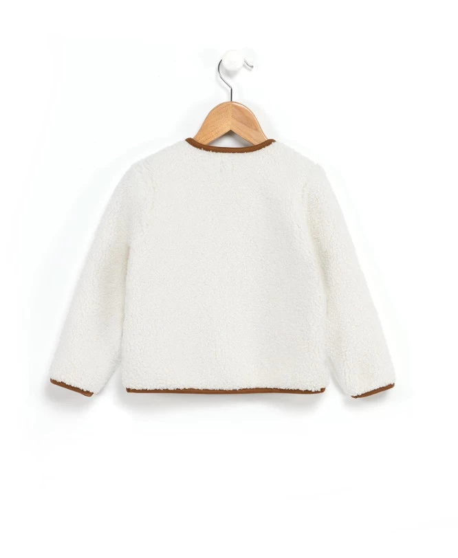 Veste Beige Fausse Fourrure Fille 2 Veste Beige Fausse Fourrure Fille – Image 2