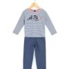 Pyjama Rayé Fille Pantalon + T-shirt Manches Longues