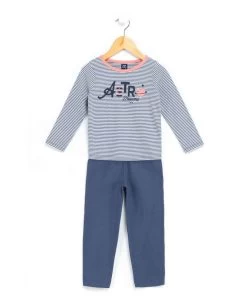 Pyjama Rayé Fille Pantalon + T-shirt Manches Longues