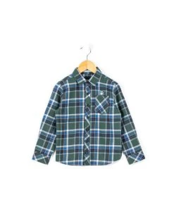 Chemise à Carreaux Vert Garçon