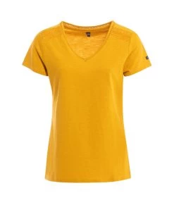 TEE SHIRT MC JAUNE AMBRE VELODE