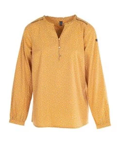 Blouse En Popeline Jaune Femme