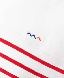 Marinière Manches Courtes Homme Blanc/rouge -Style Famille Boutique prod 5734 mariniere mc fond blanc raye rouge gaspar 666x812 fc7ea0111e0b