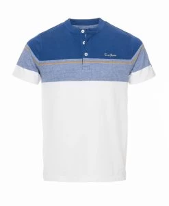 Polo Blanc Et Bleu Homme