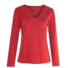 T-shirt Rouge Manches Longues Femme
