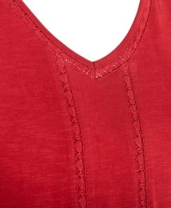 T-shirt Rouge Manches Longues Femme 5 T-shirt Rouge Manches Longues Femme -Style Famille Boutique prod 583 tee shirt ml rouge cerise fazina 666x812 fc7ea0111e0b