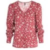Chemise Rouge Imprimé Floral Femme
