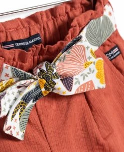 Short Fille Terracotta Avec Ceinture à Nouer -Style Famille Boutique prod 6096 short orange terracotta blanchi condor 666x812 fc7ea0111e0b