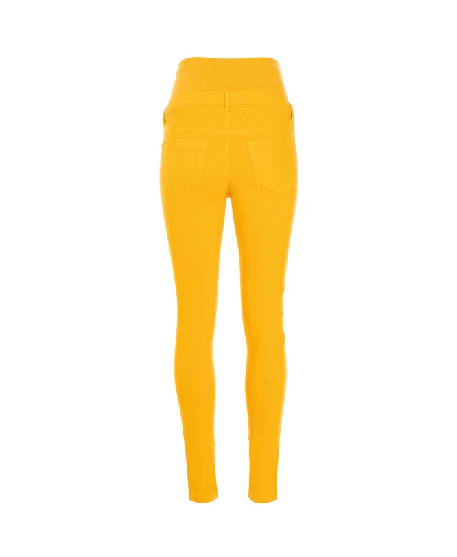 Pantalon De Grossesse 7/8ème Jaune Femme 2 Pantalon De Grossesse 7/8ème Jaune Femme – Image 2