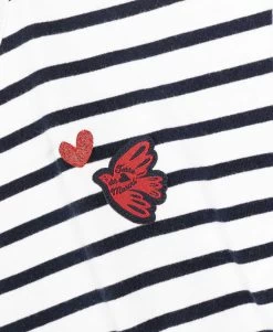 ROBE MC FOND BLANC RAYE INDIGO ALUNE -Style Famille Boutique prod 6460 robe mc fond blanc raye indigo alune 666x812 fc7ea0111e0b